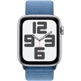 Apple Watch SE 2 2023 44mm GPS Silver Aluminum Case with Winter Blue Sport Loop (MREF3) UA: Материал плетеный нейлон голубого цвета