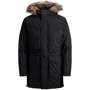 Парка Jack & Jones 77638127 46 черная зимняя с капюшоном: Длина рукава Длинный