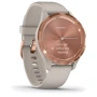 Смарт-годинник Garmin Vivomove 3s Rose Gold Stainless Steel Bezel w. Light Sand and Silicone B. (010-02238-02): Фітнес-функції Швидкість руху, крокомір, пульсометр, Підрахунок калорій, Альтиметр