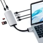 Адаптер Satechi Adapter Dual USB-C to 2xUSB3.0+2xHDMI+USB-C+RJ45+SD Silver (ST-TCDMMAS): Додаткові роз'єми SD+TF Card, Ethernet, USB-C, HDMI, USB OTG