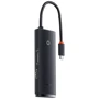 Адаптер Baseus Adapter Lite USB-C to USB-C+HDMI+2xUSB3.0+SD Black (WKQX050001)