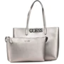 Женская сумка тоут Guess Uptown Chic Barcelona Tote серебристая (HWMG7301230-PEW): Фактура Матовая, Зернистая