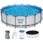 Бассейн Bestway каркасный 457-122 см (56438) (фильтр-насос, лестница, тент, в коробке, 62.5-116-38см) фото 1