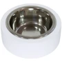 Миска Lucky Pet металлическая на деревянной подставке линейка Эстет 0.24л/11.5см белый (553171)