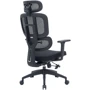 Офісне крісло OfficePro Skyline (OC580-B-B-B): Матеріал оббивки Тканина, З сіткою