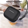 Чохол для навушників AhaStyle Silicone Case with strap Black (X003E43NDL) для Apple AirPods Pro 2 фото 4