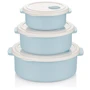 Емкость для хранения BAGER B WHITE/BLUE НАБОР круглая 750 мл.1500 мл.2750мл (BG-421 B)