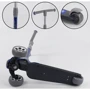 Самокат трехколесный Best Scooter складной алюминиевый руль, 3 колеса PU со светом Black/Blue (102024): Конструкция рамы складная