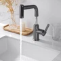Смеситель для раковины Lefton Single-Hole Waterfall & Pull-Out Liftable Bathroom Faucet-BF2209 Grey: Материал Латунь