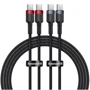 Кабель Baseus Cable USB-C to USB-C Cafule Charging (2pcs) 100W 1м Gray/Red (P10318306003-00)