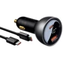 Зарядное устройство Baseus Car Charger USB+USB-C 140W with USB-C Cable Black (CGZX070001)