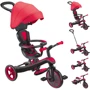 Велосипед дитячий Globber Explorer Trike 4в1 Deluxe Play червоні (634-102): Діаметр коліс, дюймів 9.8