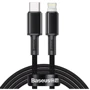 Кабель Baseus Cable USB-C to Lightning PD High Density Braided 20W 2m Black (CATLGD-A01)