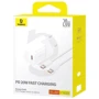 Зарядний пристрій Baseus USB-C Wall Charger GaN5 mini 1C 20W з USB-C Cable White (P10110900213-01) фото 6