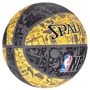 Мяч для игры Spalding NBA Graffiti Outdoor баскетбольный размер 7 серо-желтый (3001551011517): Материал Резина