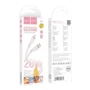 Кабель Hoco Cable USB-C to Lightning X97 Crystal 2.4A 20W 1m Light Pink: Длина 1 м