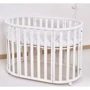 Кроватка детская Twins Cozy овальне 160х60 9800-TC-160-02, слоновая кость, бежевый