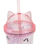 Тамблер-стакан YES з блискітками Pink Cat з трубочкою 450 мл (707076): Об'єм, мл 450