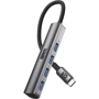 Адаптер ArmorStandart Adapter USB-C to 4xUSB Grey (ARM69364): Колір серый