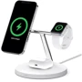 Зарядное устройство Belkin Wireless Charger Base Station MagSafe White (WIZ009VFWH) for iPhone 16 I 15 I 14 I 13 I 12 series and Apple Watch