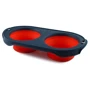 Двойная миска Dexas Collapsible Pet Feeder складная большая 1200 мл красная (dx30659): Объем 1200 мл