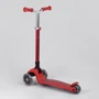 Самокат трехколесный Best Scooter складной алюминиевый руль, 4 колеса PU со светом Red (99639): Материал колес полиуретан