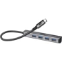 Адаптер ArmorStandart Adapter USB-C to 4xUSB Grey (ARM69364): Інтерфейс підключення USB-C