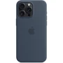 Чехол для iPhone Apple iPhone 15 Pro Max Silicone Case with MagSafe - Storm Blue (MT1P3ZM/A): Тип чехла накладка на заднюю часть