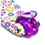 Дитячий самокат MAXI. Violet Flowers (всі колеса світяться) 2124391184: Кількість коліс 4