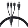 Кабель Baseus USB Cable to Micro USB/Lightning/Type-C Ultra-Fast 3in1 Fast Charging 3.5A 0.8m Black (P10376303121-01)