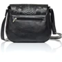 Женская сумка почтальонка Sambag Rose BZN черная (94000070): Фактура Матовая, Под змею