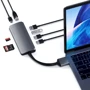 Адаптер Satechi Adapter Dual USB-C to 2xUSB3.0+2xHDMI+USB-C+RJ45+SD Space Gray (ST-TCDMMAM): Додаткові роз'єми Ethernet, USB-C, HDMI, SD+TF Card, USB OTG