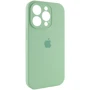 Чехол для iPhone Mobile Case Silicone Case Full Camera Protective Pistachio for iPhone 15 Pro Max: Цвет зеленый
