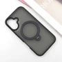 Чехол для iPhone Mobile Case Metal Buttons with MagSafe HQ Ring Black for iPhone 16: Материалы поликарбонат и полиуретан