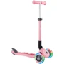 Самокат GLOBBER серии JUNIOR FOLDABLE LIGHTS пастельно-розовый с цветами (433-210): Тип колес литые