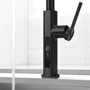 Смеситель для кухни Lefton Waterfall & Pull-Out Kitchen Faucet with Temperature Display-KF2209 Matt Black: Вид смесителя Однорычажный