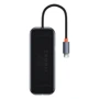Адаптер Baseus Adapter AcmeJoy USB-C to 2xUSB3.0+USB2.0+RJ45+Type-C PD Dark Grey (WKJZ010113): Интерфейс подключения USB-C
