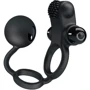 Виброкольцо с анальным шариком Pretty Love Vibration Penis Sleeve IV Black