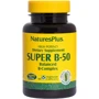 Natures Plus Super B-50 Комплекс витаминов B-50 60 вегетарианских капсул