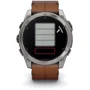 Смарт-часы Garmin Fenix 8 AMOLED 51mm Sapphire Carbon Grey DLC with Chestnut Leather Band (010-02905-40): Фитнес-функции Альтиметр, GPS-модуль, Пульсометр, Пульсоксиметр, Шагомер, Подсчет калорий