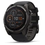 Смарт-часы Garmin Fenix 8 Solar 51mm Sapphire Carbon Grey DLC Titanium with Black/Pebble Grey Silicone Band (010-02907-11)