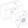 Встраиваемая стиральная машина Whirlpool BI WDWG 75148 EU / ITALY: Размеры ШxВxГ, см 85 х 59.5 х 54 / Размеры ниши для встраивания 82-90 х 60 х 57 см