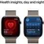 Apple Watch Series 10 46mm GPS + Cellular Natural Titanium Case with Natural Milanese Loop - S/M (MC7Q4)
