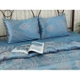Комплект постельного белья Руно Blue полуторный сатин набивной (677.137АЖ_Blue)