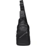 Чоловіча сумка-слінг Borsa Leather чорна (k16603-black)