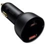 Зарядний пристрій Baseus Car Charger USB+USB-C Superme 100W Black (TZCCZX-01): Кабель в комплекті USB-C