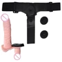 Страпон с вибрацией Ultra Passionate Harness Doble Heads Flesh