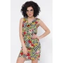 Платье FashionUp SRF-1770C 48 черно-белое повседневное до середины бедра