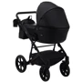 Коляска 2 в 1 Bair Kiwi кожа 100% BK-15 черный фото 7