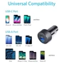 Зарядний пристрій ANKER USB Car Charger PowerDrive Power Delivery USB 12W + USB-C 18W Black (A2721HF1 / A2721GF1): Кількість USB-портів 2